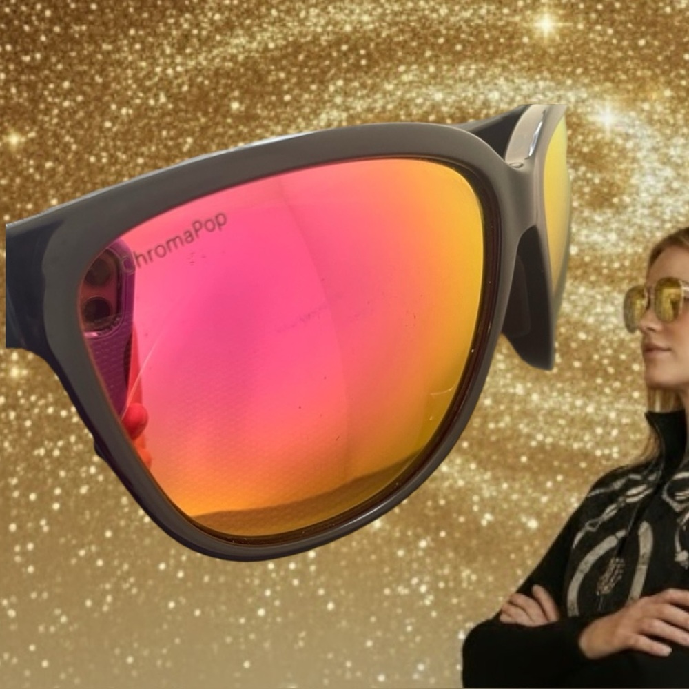 SMITH Sunglasses Pink Mirrored Chromapop Lenses